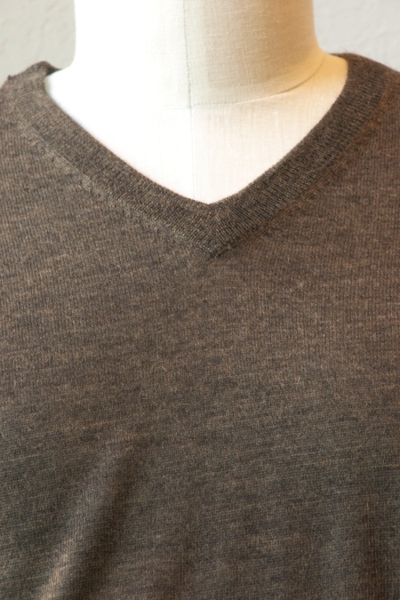 camel hair heather v-neck from Vince
